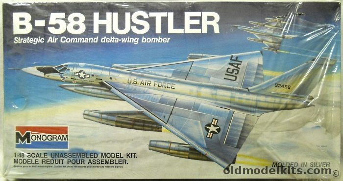 Monogram 1/48 Convair B-58 Hustler, 5704 plastic model kit